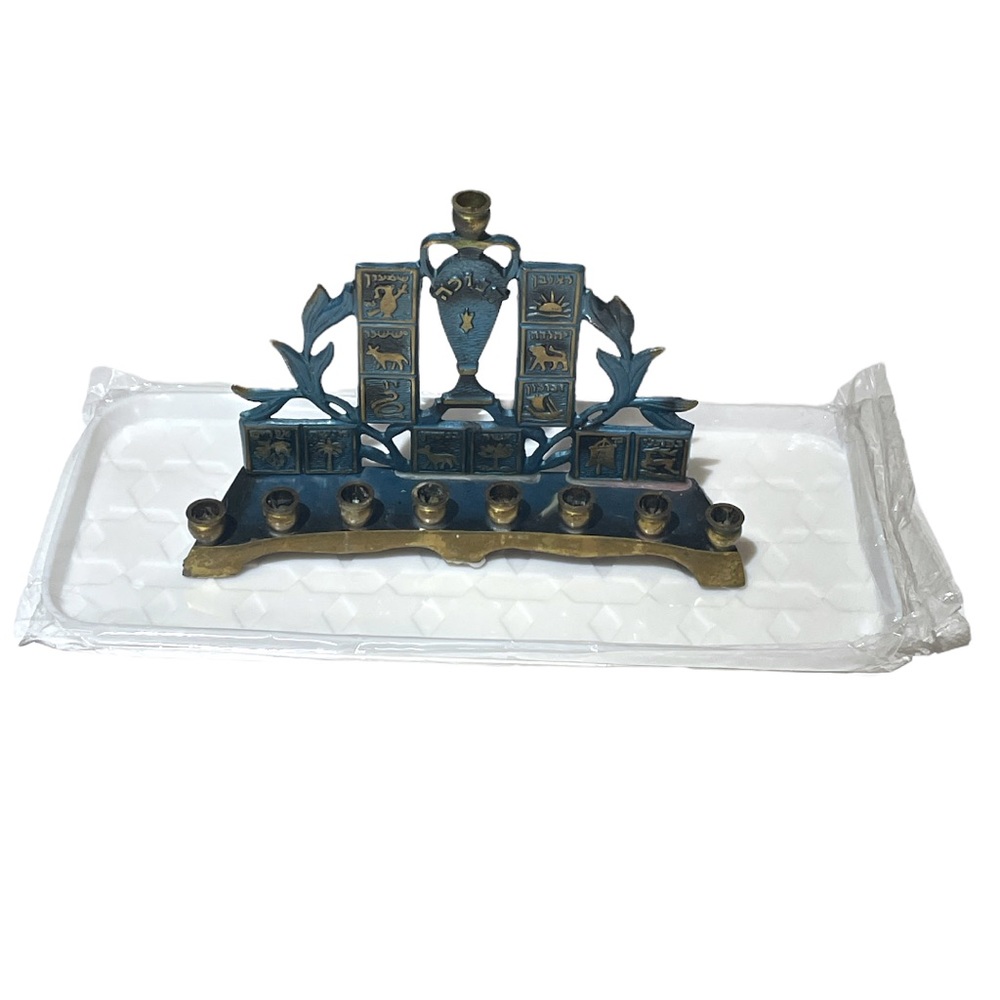 Jewish Star of David Silicone Menorah Tray White